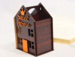 Portaplumas en forma de casa cortado a láser - Archivos digitales para Glowforge y CNC, formatos DXF, SVG, AI, PDF - Imagen 3