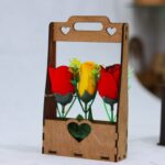 Florero moderno de corte láser en madera 3mm - Archivos Dxf, Svg, Ai, Pdf para CNC y Glowforge