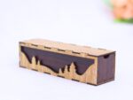 Caja de lápices de madera decorativa cortada a láser - Diseño digital descargable para impresoras CNC - Imagen 3