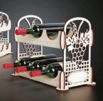 Soporte de Vino para Corte Láser - Caja Decorativa Digital 6mm para Glowforge y CNC - Descarga Instantánea