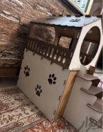 Casa para gatos de corte láser 2 niveles - Plantilla CNC dxf, cdr, ai y pdf para mascotas - Imagen 5