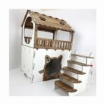 Casa para gatos de corte láser 2 niveles - Plantilla CNC dxf, cdr, ai y pdf para mascotas - Imagen 6