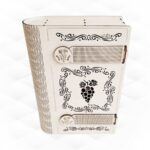 Caja de vino y soporte para copas - Diseño digital para corte láser CNC y almacenamiento de vidrio - Imagen 3