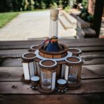 Dispensador de 6 Vasos con Botella para Corte Láser - Almacenamiento de Vidrio Personalizado - Imagen 3