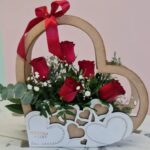 Cesta de Flores Cortada con Láser - Plantilla CNC DXF, SVG, CDR para Regalos Personalizados