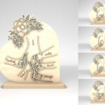 Stand decorativo personalizado mamá e hijo manos corazón SVG - Regalo ideal para el Día de las Madres