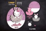 Paquete SVG de Signos de Nombre de Bebé para Corte Láser - Animales y Diseño Redondo para Nursery - Imagen 3