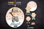 Paquete SVG de Signos de Nombre de Bebé para Corte Láser - Animales y Diseño Redondo para Nursery - Imagen 4