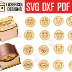 Juego de Memoria de Animales - Archivos de Corte Láser SVG, DXF, PDF y Ai para Glowforge