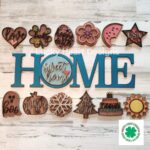 Archivo SVG Intercambiable Home Sweet Home para Glowforge - Cartel Personalizable para Decoración - Imagen 2
