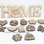 Archivo SVG Intercambiable Home Sweet Home para Glowforge - Cartel Personalizable para Decoración