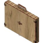 Plantilla de Kamishibai para cortadora láser - Teatro japonés de papel con marco y paneles pictóricos