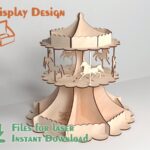 Carrusel de Caramelos - Archivos SVG, DXF y CDR para Corte Láser y CNC - Patrón Digital para Glowforge