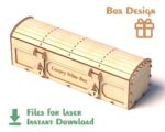 Caja de vino con diseño láser - Archivos SVG y DXF para Glowforge - Regalo original para amantes del vino