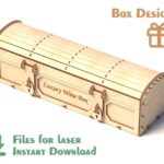 Caja de vino con diseño láser - Archivos SVG y DXF para Glowforge - Regalo original para amantes del vino