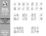 Plantilla de Animales de Granja Montessori - Archivos SVG, DXF, PDF para Corte Láser y Juguetes de Madera - Imagen 7