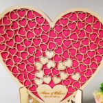 Libro de visitas de boda en láser, archivos para corte personalizado y decoración encantadora