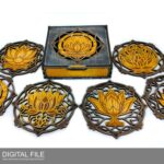Soportes Lotus - Archivos de Corte Láser SVG, PDF, DXF para Decoración y Manualidades