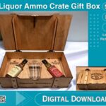 Caja de regalo de munición de licor - Archivo SVG para corte láser Glowforge y LightBurn