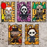 Puerta de Amor de Terror SVG para Corte Láser | Personajes y Diseños de Halloween Glowforge