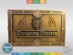 Plantilla de corte láser Dungeon Master con dragón y dados - Archivos DXF, SVG, AI para descarga inmediata - Imagen 6