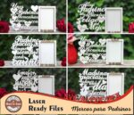 Marcos de Fotos Personalizados para Madrina y Padrino - Decoración de Corte Láser Ideal