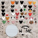 Letrero de bienvenida para puerta SVG - Diseño de cabeza de ratón para corte láser y Glowforge - Imagen 3