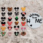 Letrero de bienvenida para puerta SVG - Diseño de cabeza de ratón para corte láser y Glowforge - Imagen 2