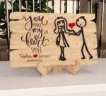 Cartel de pareja personalizado para corte láser – Archivo digital para San Valentín y decoración Glowforge - Imagen 6