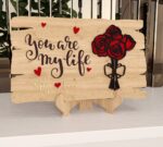 Cartel de pareja personalizado para corte láser – Archivo digital para San Valentín y decoración Glowforge - Imagen 3