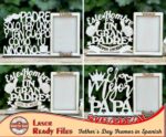 Marcos de Fotos para Padre y Abuelo - Diseño de Corte Láser en PDF, SVG, AI para Regalo del Día del Padre