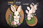 Paquete SVG de Animales Bebés de Granja para Corte Láser - Glowforge, Cabra, Cordero y Más - Imagen 2