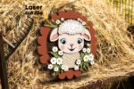 Paquete SVG de Animales Bebés de Granja para Corte Láser - Glowforge, Cabra, Cordero y Más - Imagen 6