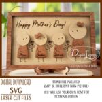 Signo SVG para el Día de las Madres - Archivo de Corte Láser, Regalos Personalizados para Mamá