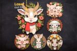 Paquete SVG de Animales Bebés de Granja para Corte Láser - Glowforge, Cabra, Cordero y Más