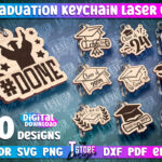 Llavero de Graduación 2024 - Diseño SVG para Corte Láser, Ideal para Regalos y Celebraciones