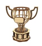 Conjunto de 3 Trofeos de Corte Láser en Madera Contrachapada - Archivos SVG para Proyectos 3D de Premios - Imagen 2