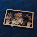 Arte de Pared Mandala Floral Multicapa para Corte Láser - Archivo SVG DXF para Glowforge