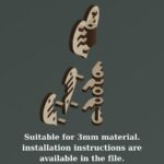 Tarjeta de regalo para el Día de la Madre, archivo SVG cortado láser en madera, diseño plegable - Imagen 7