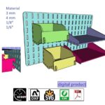 Organizador de pared láser para herramientas y juguetes - Archivos digitales en SVG, CDR, PDF y DXF
