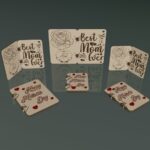 Tarjeta de regalo para el Día de la Madre, archivo SVG cortado láser en madera, diseño plegable - Imagen 3