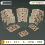 Tarjeta de regalo para el Día de la Madre, archivo SVG cortado láser en madera, diseño plegable