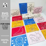 Plantilla de insectos Montessori para corte láser - Archivos SVG y DXF para juguetes educativos infantiles