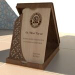 Trofeo MDF 3D Personalizable Cortado con Láser - Decoración Elegante para Oficina y Hogar (14x23x3 cm)