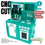 Cocinita Infantil de Corte Láser - Planos DXF para Proyectos Creativos y Router CNC - Imagen 3
