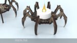 Portavelas de Halloween Araña - Archivos Láser SVG, PDF, DXF para Decoración Festiva - Imagen 4
