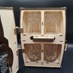 Caja de barril Jack Daniels 3mm para corte láser - archivos Lightburn, AI, DXF y SVG - Imagen 4