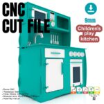 Cocinita Infantil de Corte Láser - Planos DXF para Proyectos Creativos y Router CNC