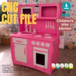 Cocinita Infantil de Corte Láser - Planos DXF para Proyectos Creativos y Router CNC - Imagen 5