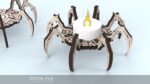 Portavelas de Halloween Araña - Archivos Láser SVG, PDF, DXF para Decoración Festiva - Imagen 2
